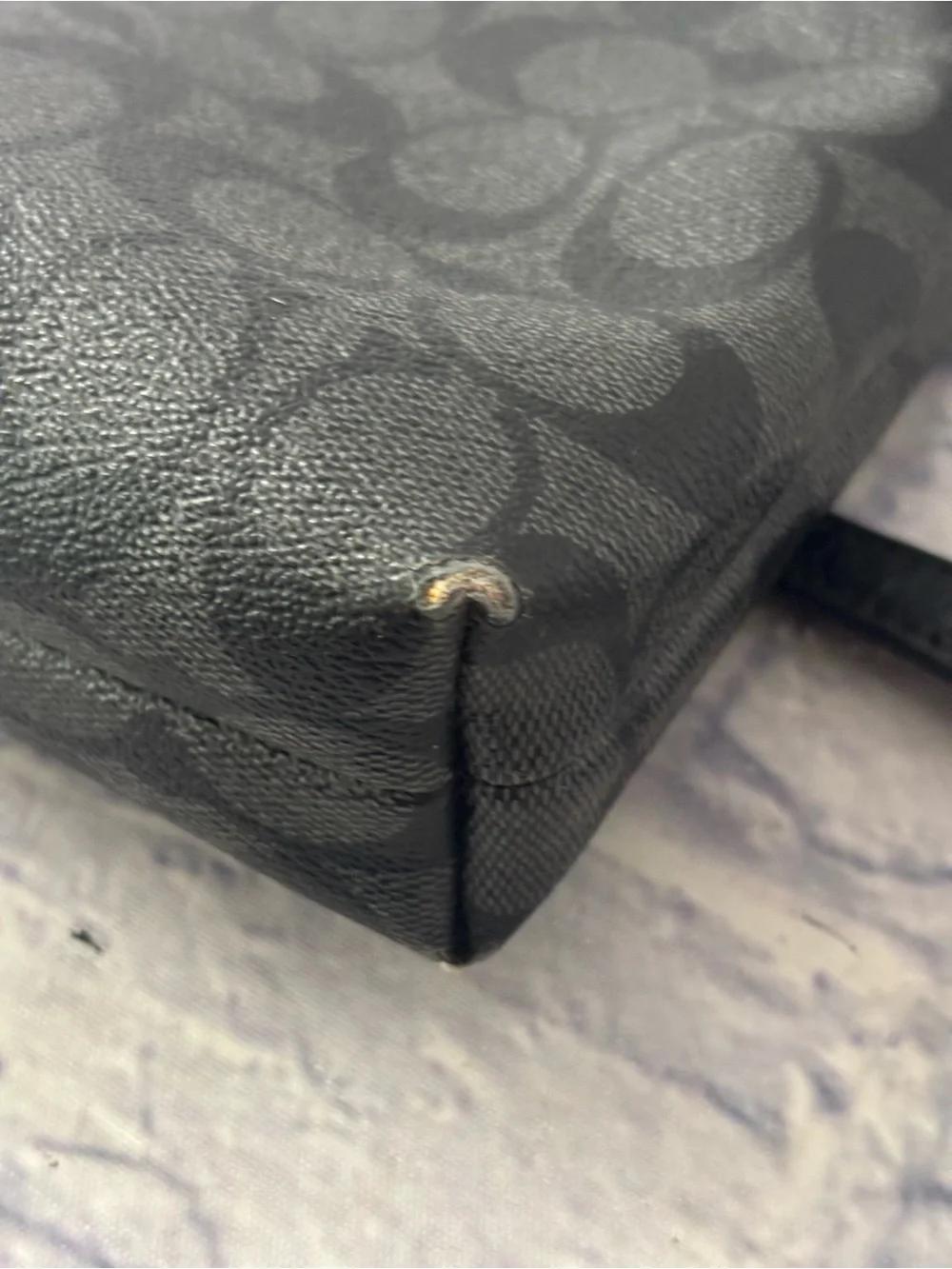 Coach Signature Crossbody Bag F58297 Black And Smoke Gray